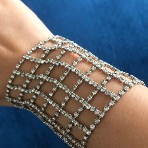 Silver crystal bracelet